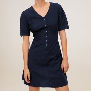 Mango Buttons Cotton Dress